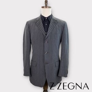 Z Zegna Blazer Mens 40R Silk Linen 'Sweater' Striped 3 Button Lightweight